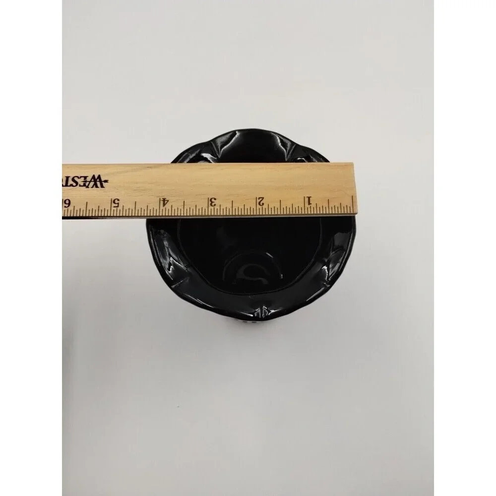 Vintage Ebony Black  Vase 5.5